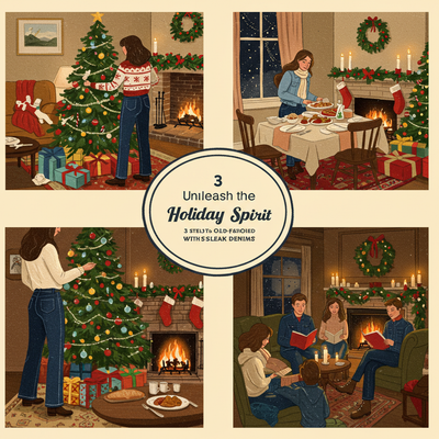 Unleash the Holiday Spirit: 3 Steps to an Old-Fashioned Christmas with Sleek Denim