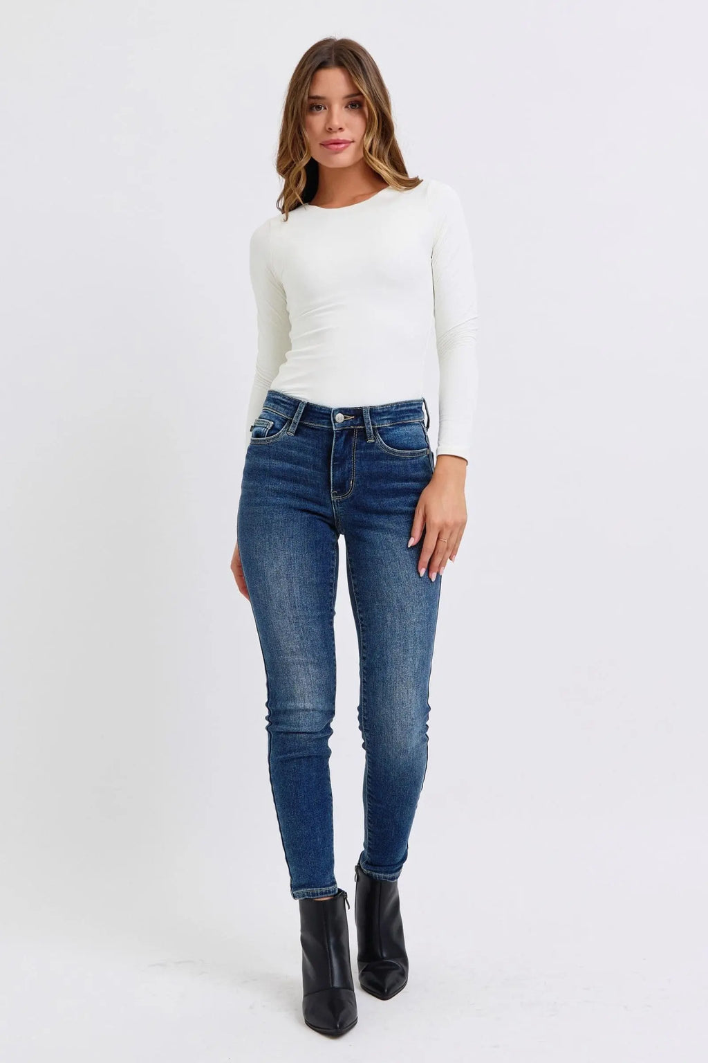 judy blue thermal skinny jeans