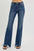 RISEN Mid Rise Flare Frayed Hem Jeans RDP5836