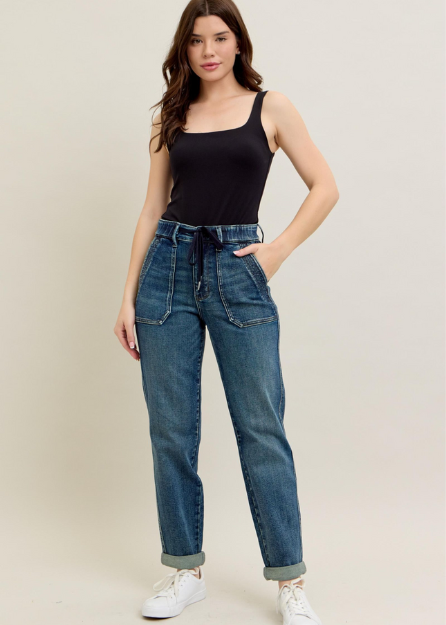 Judy Blue High Waist Vintage Jogger Denim Jeans 88971
