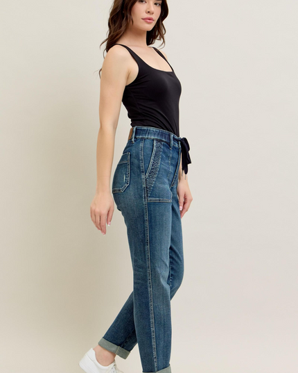 Judy Blue High Waist Vintage Jogger Denim Jeans 88971