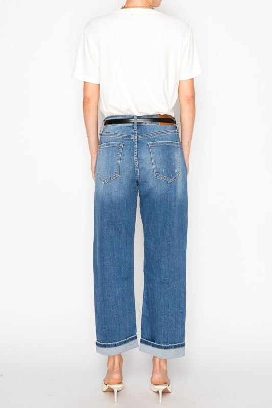 AT2094STM - *Hybrid* High Rise Straight Leg Jeans - Sleekdenim.com