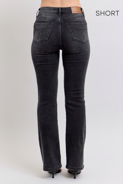 Judy Blue High Waist Tummy Control Black Bootcut Denim Jeans 88787 – Sleekdenim.com.