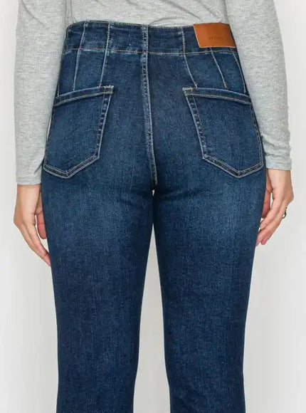 Artemis Vintage Women's High Rise Flare Jeans - Tummy Control - Sleekdenim.com
