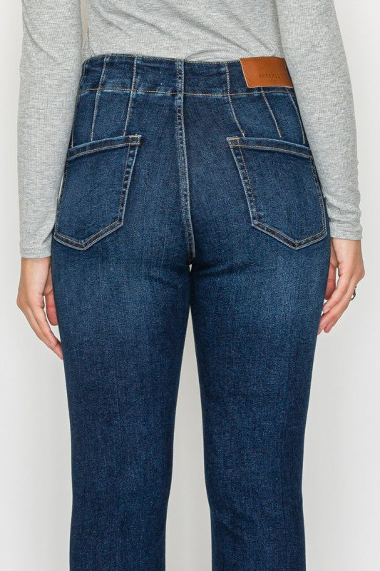 Women's High Rise Flare Jeans - Tummy Control - Sleekdenim.com