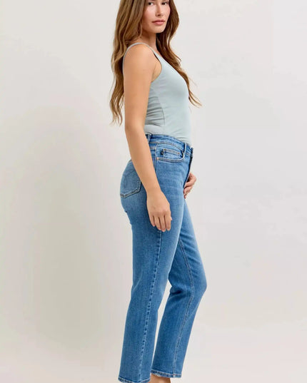 Judy Blue High-Waisted Straight-Leg Jeans - Sleekdenim.com