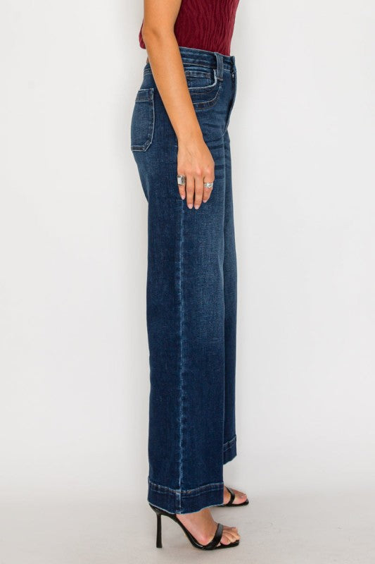 AT2099WDDT - TUMMY CONTORL HIGH RISE A-WIDE LEG FI - Sleekdenim.com
