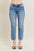 Judy Blue Mid Rise Vintage Wash Destroy Hem Kick Flare Jeans 88979