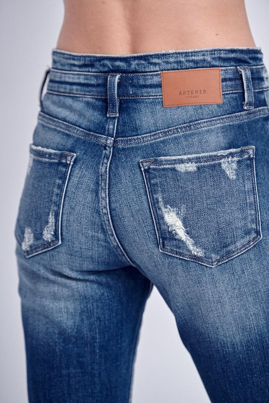 AT1027FLD High Rise Stretch Flare Jeans - Sleekdenim.com