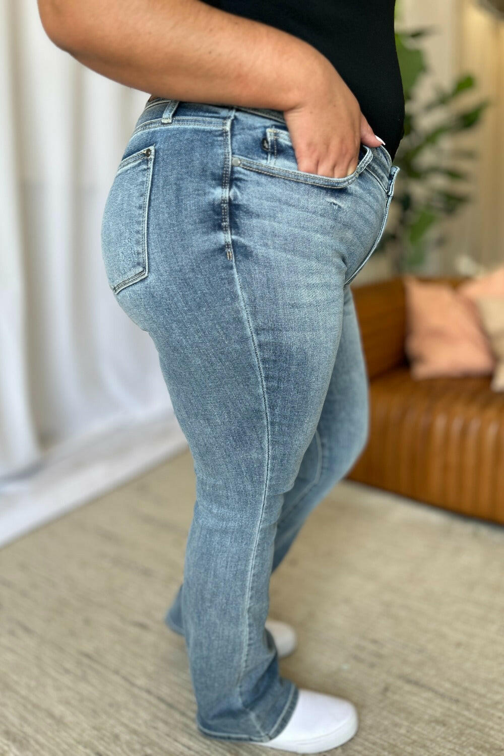 Judy Blue Full Size Medium Rise Bootcut Jeans | Sleekdenim.com