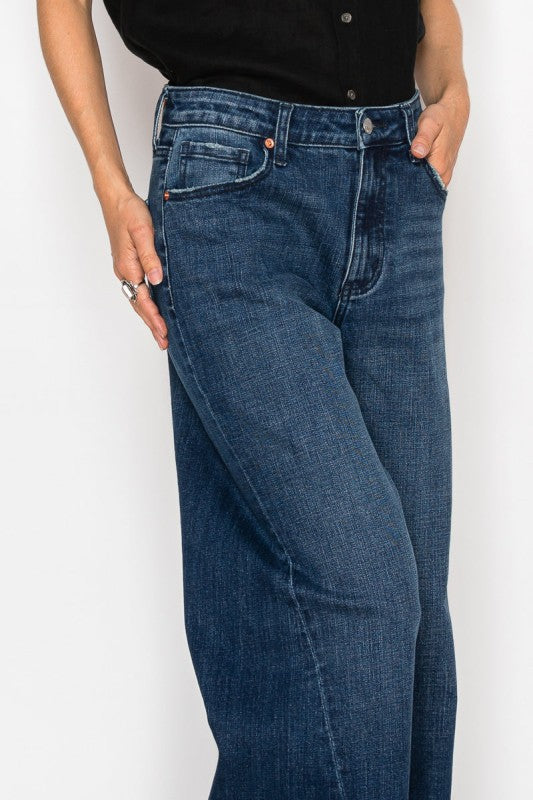 AT2108WDD - High Rise A-Wide Jeans - Sleekdenim.com