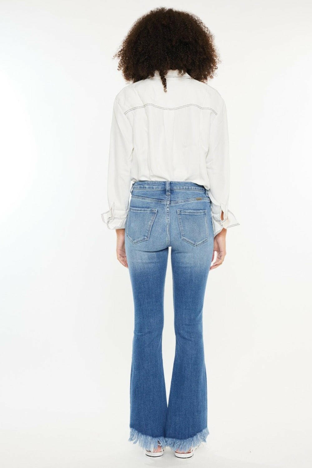 Kancan High Rise Frayed Hem Jeans | Sleekdenim.com