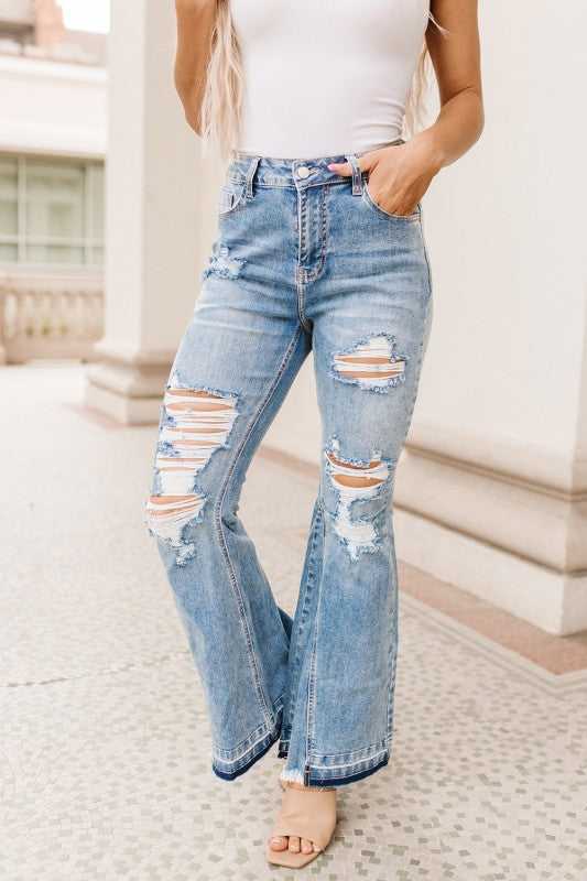 Lana High Rise Flare Jeans - Sleekdenim.com