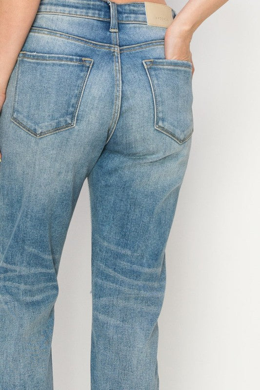 AT1047MML High Rise Stretch Mom Jeans - Sleekdenim.com