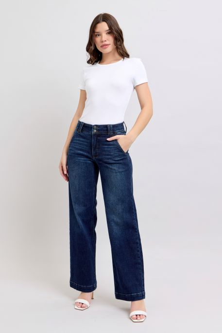 Judy Blue High Waist Wide Leg Jeans #82642 | sleekdenim.com.