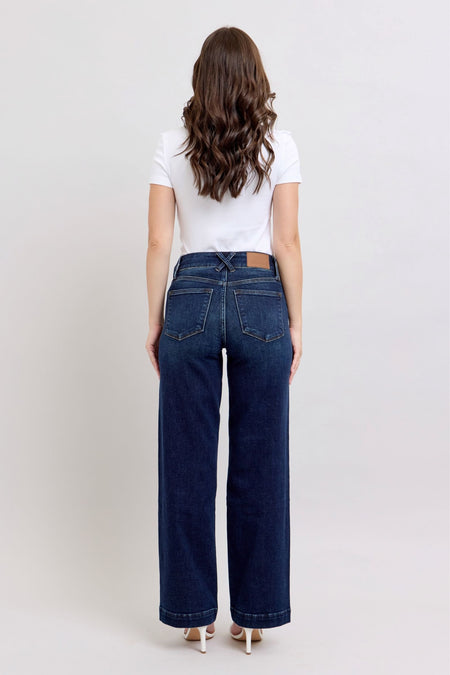 Judy Blue High Waist Wide Leg Jeans #82642 | sleekdenim.com