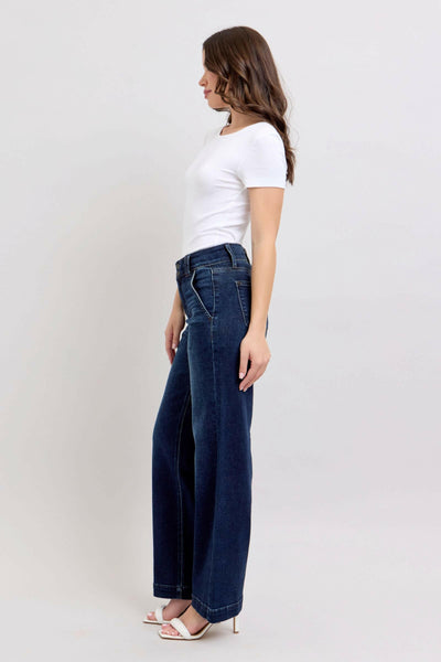 Judy Blue High Waist Wide Leg Jeans #82642 | sleekdenim.com.