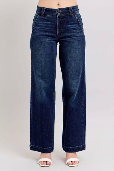 Judy Blue High Waist Wide Leg Jeans #82642 | sleekdenim.com.