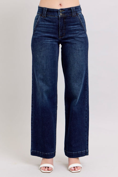 Judy Blue High Waist Wide Leg Jeans #82642 | sleekdenim.com