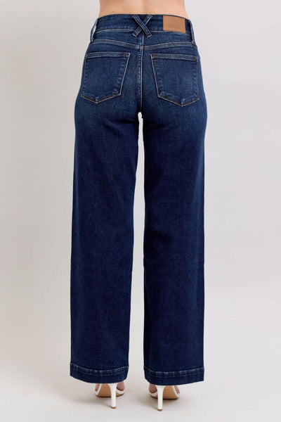 Judy Blue High Waist Wide Leg Jeans #82642 | sleekdenim.com.