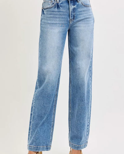 RISEN High Rise Wide Baggy Jeans - Sleekdenim.com