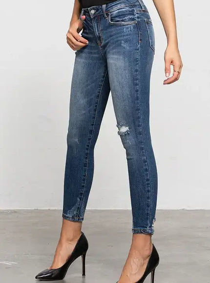 INSANE GENE MID-RISE ANKLE SKINNY JEANS - Sleekdenim.com