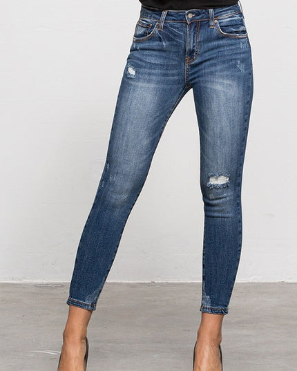 MID-RISE ANKLE SKINNY JEANS - Sleekdenim.com