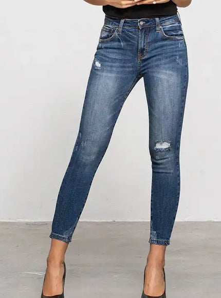 INSANE GENE MID-RISE ANKLE SKINNY JEANS - Sleekdenim.com