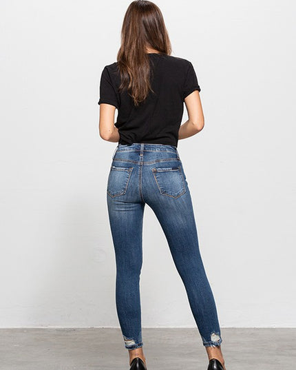 MID-RISE ANKLE SKINNY JEANS - Sleekdenim.com