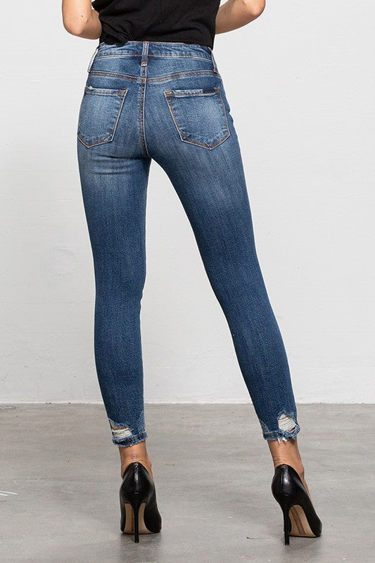 MID-RISE ANKLE SKINNY JEANS - Sleekdenim.com