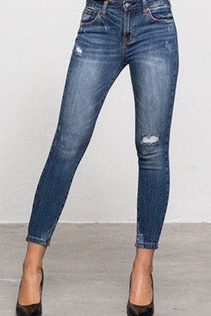 MID-RISE ANKLE SKINNY JEANS - Sleekdenim.com