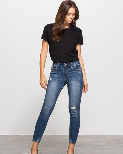 MID-RISE ANKLE SKINNY JEANS - Sleekdenim.com