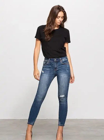 INSANE GENE MID-RISE ANKLE SKINNY JEANS - Sleekdenim.com