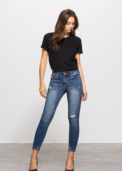MID-RISE ANKLE SKINNY JEANS - Sleekdenim.com