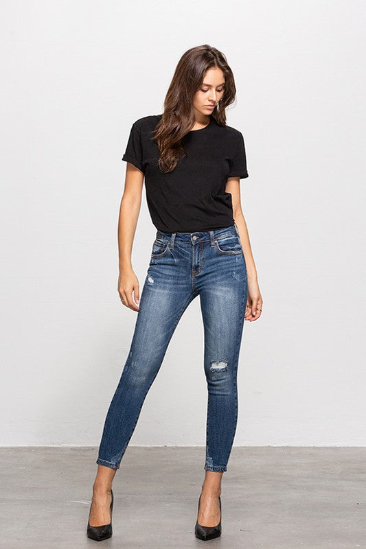 MID-RISE ANKLE SKINNY JEANS - Sleekdenim.com
