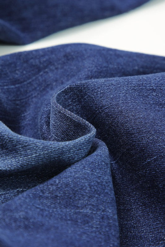 Denim High Waist Distressed Straight Leg Jeans - Sleekdenim.com