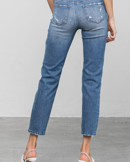 MID RISE SLIM GIRLFRIEND JEANS - Sleekdenim.com