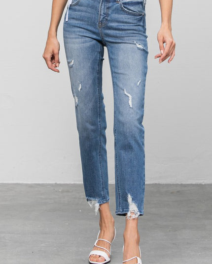 MID RISE SLIM GIRLFRIEND JEANS - Sleekdenim.com