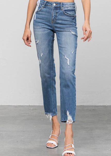 MID RISE SLIM GIRLFRIEND JEANS - Sleekdenim.com