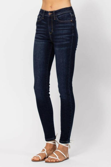 Judy Blue Full Size High Waist Handsand Skinny Jeans | Sleekdenim.com