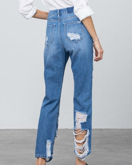 HIGH RISE STRAIGHT JEANS - Sleekdenim.com