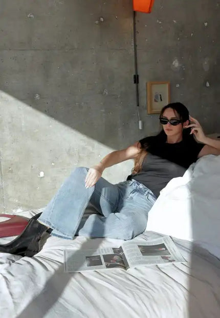 AT1024HFLM Mid Rise Holly Flare Jeans - Sleekdenim.com