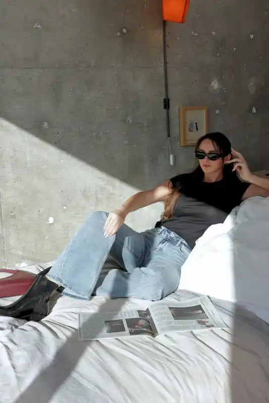 AT1024HFLM Mid Rise Holly Flare Jeans - Sleekdenim.com