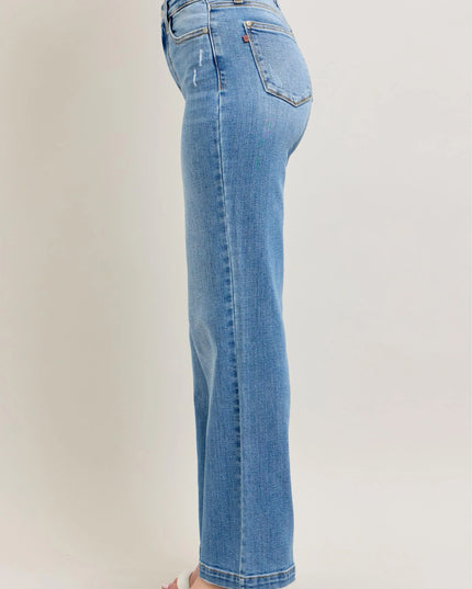 Judy Blue Full Size High Waist Straight Jeans Plus Size - Sleekdenim.com