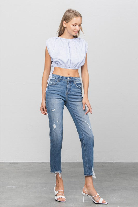 MID RISE SLIM GIRLFRIEND JEANS - Sleekdenim.com