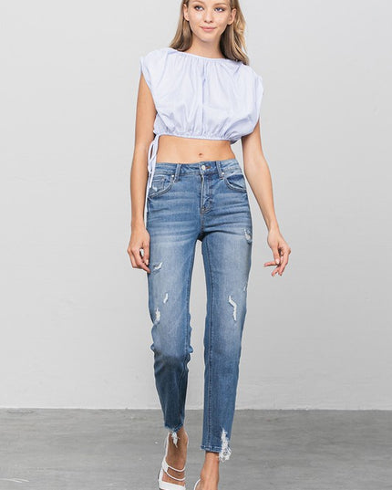 MID RISE SLIM GIRLFRIEND JEANS - Sleekdenim.com