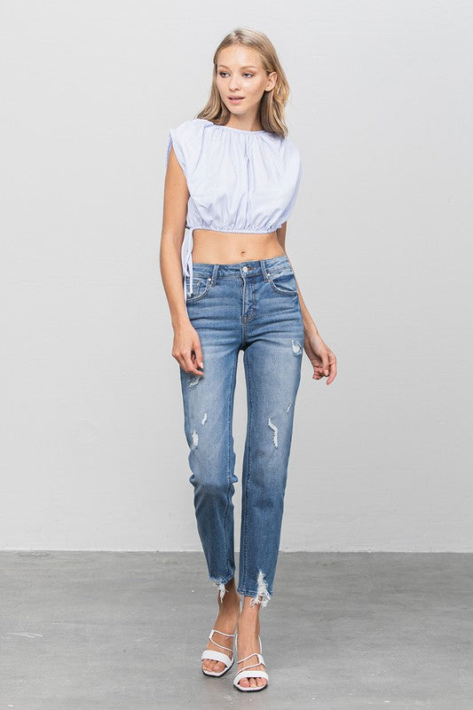 MID RISE SLIM GIRLFRIEND JEANS - Sleekdenim.com
