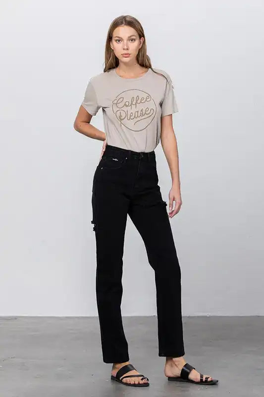 INSANE GENE JADON RIPPED MOM JEANS - Sleekdenim.com