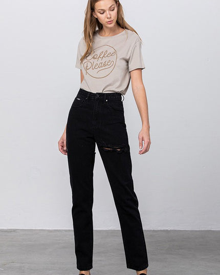 JADON RIPPED MOM JEANS - Sleekdenim.com
