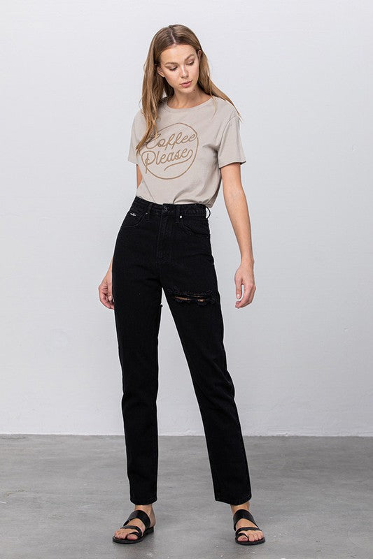 JADON RIPPED MOM JEANS - Sleekdenim.com
